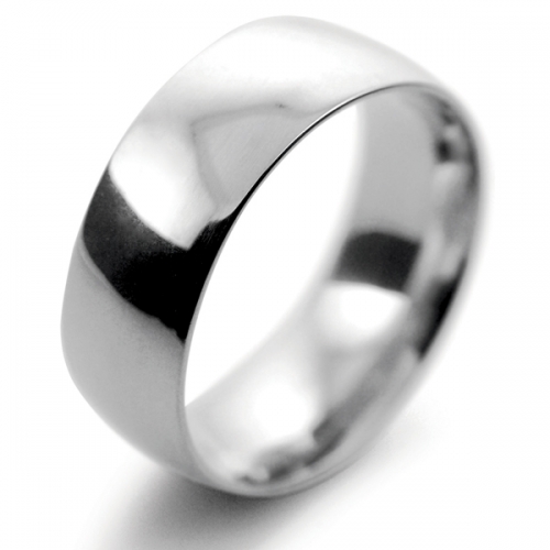 Court Light - 8mm (TCSL8P) Platinum Wedding Ring 